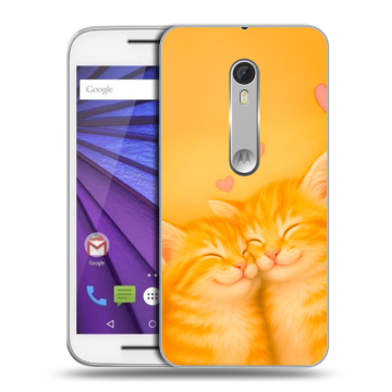 Пластиковый чехол на Lenovo Moto G с принтом Милые котята