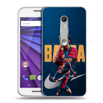 Пластиковый чехол на Lenovo Moto G с принтом Барселона Barca Yamal 