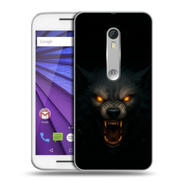 Пластиковый чехол на Lenovo Moto G с принтом Волк