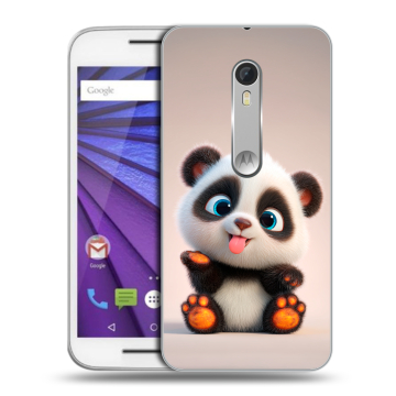Пластиковый чехол на Lenovo Moto G с принтом милая панда