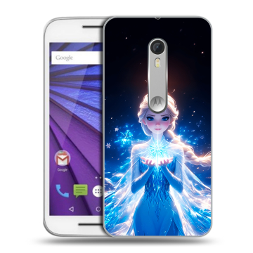 Пластиковый чехол на Lenovo Moto G с принтом Холодное сердце Frozen
