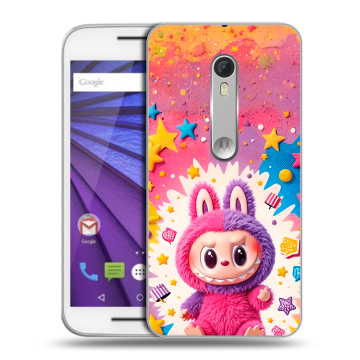 Пластиковый чехол на Lenovo Moto G с принтом Labubu Лабубу