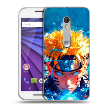 Пластиковый чехол на Lenovo Moto G с принтом Аниме Наруто Naruto
