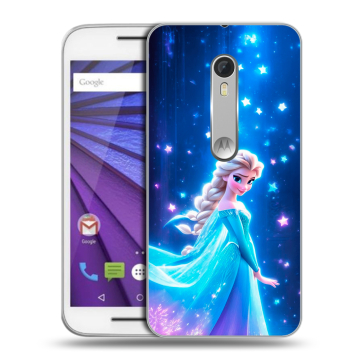 Пластиковый чехол на Lenovo Moto G с принтом Холодное сердце Frozen