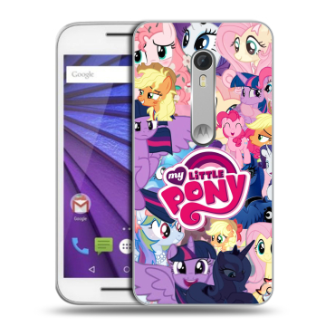 Пластиковый чехол на Lenovo Moto G с принтом My little pony Дружба чудо