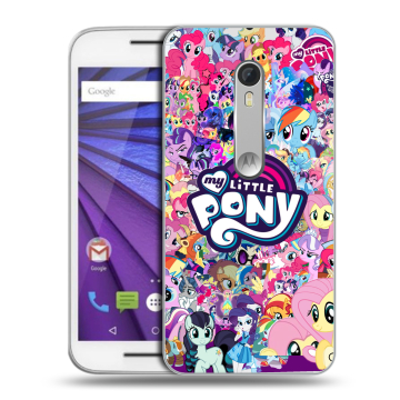 Пластиковый чехол на Lenovo Moto G с принтом My little pony Дружба чудо