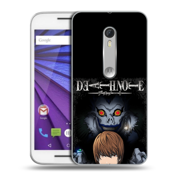 Пластиковый чехол на Lenovo Moto G с принтом Death note Тетрадь смерти
