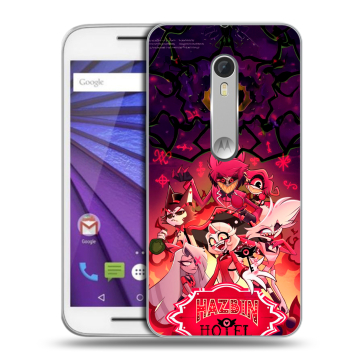 Пластиковый чехол на Lenovo Moto G с принтом Hazbin Hotel Отель Хазбин