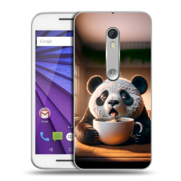 Пластиковый чехол на Lenovo Moto G с принтом смешная панда