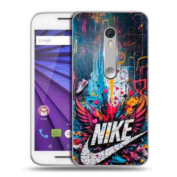 Пластиковый чехол на Lenovo Moto G с принтом Nike Найк