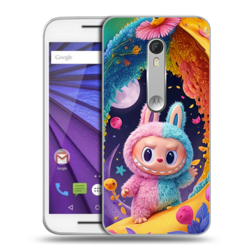 Пластиковый чехол на Lenovo Moto G с принтом Labubu Лабубу