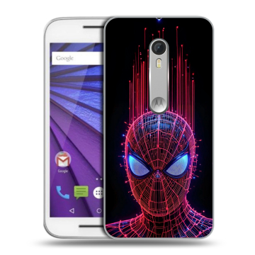 Пластиковый чехол на Lenovo Moto G с принтом Spiderman Человек паук