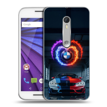 Пластиковый чехол на Lenovo Moto G с принтом BMW БМВ