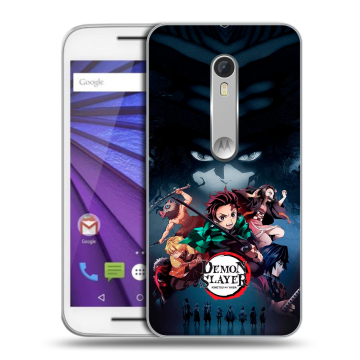 Пластиковый чехол на Lenovo Moto G с принтом Demon Slayer Клинок рассекающий демонов