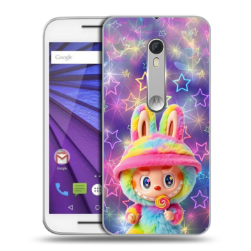 Пластиковый чехол на Lenovo Moto G с принтом Labubu Лабубу
