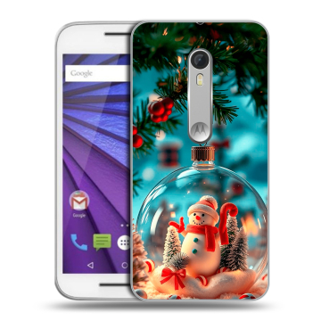 Пластиковый чехол на Lenovo Moto G с принтом Новый год
