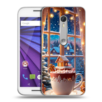 Пластиковый чехол на Lenovo Moto G с принтом Новый год