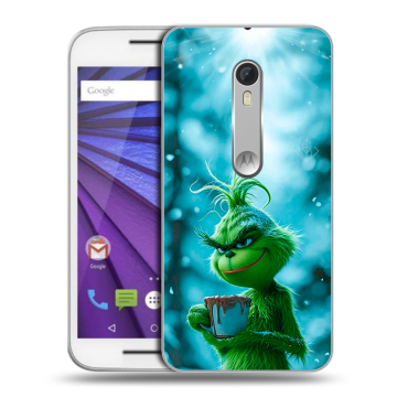 Пластиковый чехол на Lenovo Moto G с принтом Новый год гринч