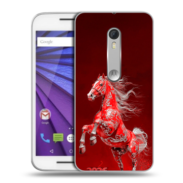 Пластиковый чехол на Lenovo Moto G с принтом Новый год