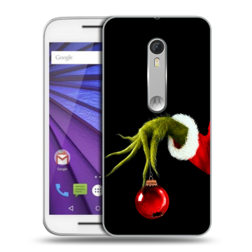Пластиковый чехол на Lenovo Moto G с принтом Новый год Гринч