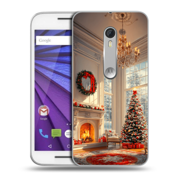 Пластиковый чехол на Lenovo Moto G с принтом Новый год