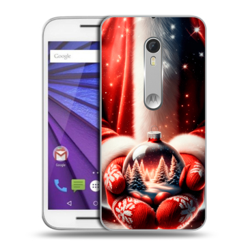 Пластиковый чехол на Lenovo Moto G с принтом Новый год