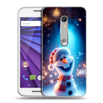 Пластиковый чехол на Lenovo Moto G с принтом Новый год