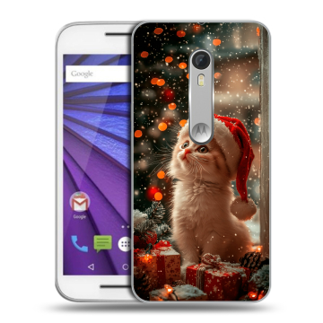 Пластиковый чехол на Lenovo Moto G с принтом Новый год