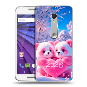 Пластиковый чехол на Lenovo Moto G с принтом Новый год