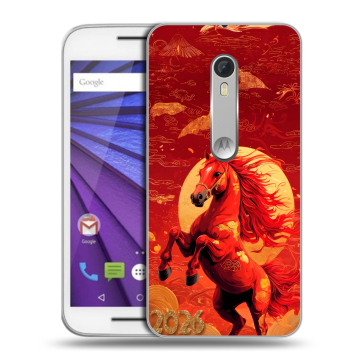 Пластиковый чехол на Lenovo Moto G с принтом Новый год