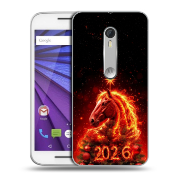 Пластиковый чехол на Lenovo Moto G с принтом Новый год