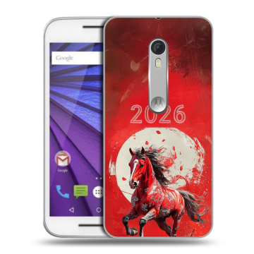 Пластиковый чехол на Lenovo Moto G с принтом Новый год
