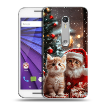 Пластиковый чехол на Lenovo Moto G с принтом Новый год