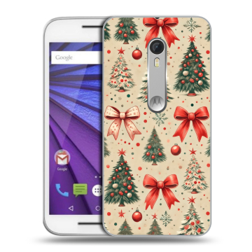 Пластиковый чехол на Lenovo Moto G с принтом Новый год