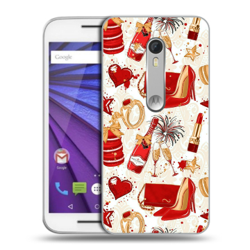 Пластиковый чехол на Lenovo Moto G с принтом Новый год