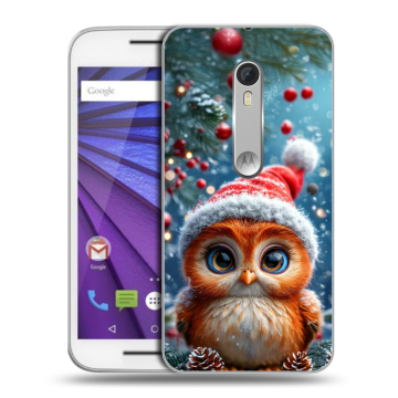 Пластиковый чехол на Lenovo Moto G с принтом Новый год