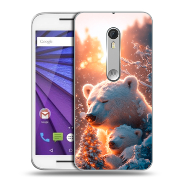 Пластиковый чехол на Lenovo Moto G с принтом Новый год
