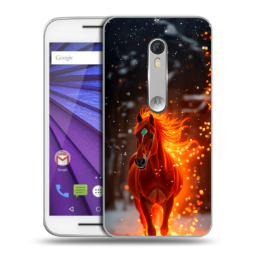 Пластиковый чехол на Lenovo Moto G с принтом Новый год