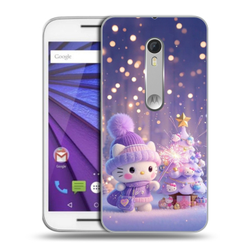 Пластиковый чехол на Lenovo Moto G с принтом Новый год