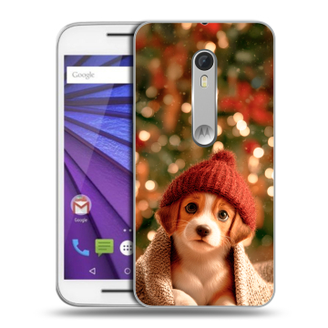 Пластиковый чехол на Lenovo Moto G с принтом Новый год