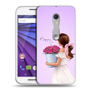 Пластиковый чехол на Lenovo Moto G с принтом женский