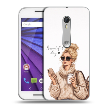 Пластиковый чехол на Lenovo Moto G с принтом женский
