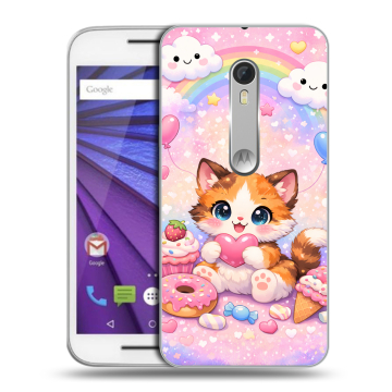 Пластиковый чехол на Lenovo Moto G с принтом для девочек