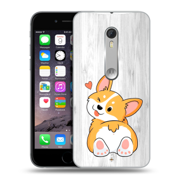 Пластиковый чехол на Lenovo Moto X Style с принтом Корги