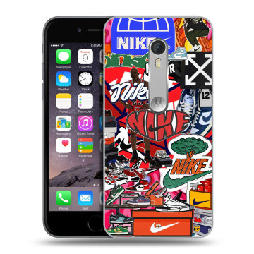Пластиковый чехол на Lenovo Moto X Style с принтом Найк Nike яркий
