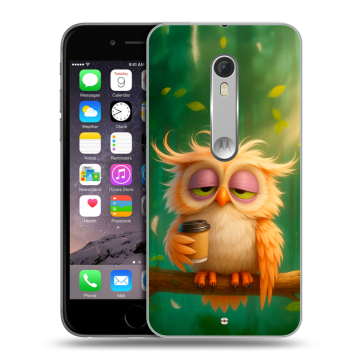 Пластиковый чехол на Lenovo Moto X Style с принтом сова