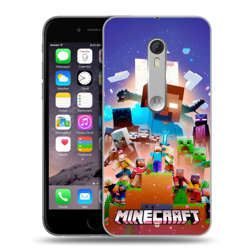 Пластиковый чехол на Lenovo Moto X Style с принтом Майнкрафт Minecraft Пластиковый чехол на Lenovo Moto X Style с принтом Майнкрафт Minecraft