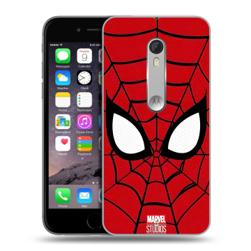 Пластиковый чехол на Lenovo Moto X Style с принтом человек паук spiderman Пластиковый чехол на Lenovo Moto X Style с принтом человек паук spiderman