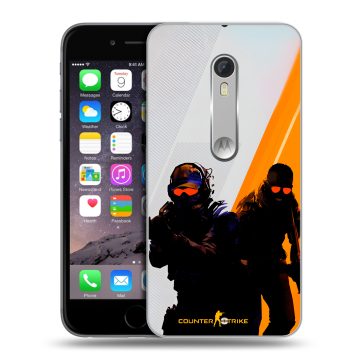Пластиковый чехол на Lenovo Moto X Style с принтом Контер страйк Counter strike