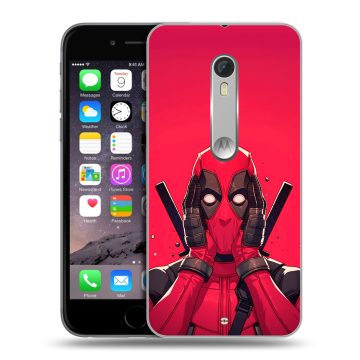 Пластиковый чехол на Lenovo Moto X Style с принтом Дедпул Deadpool